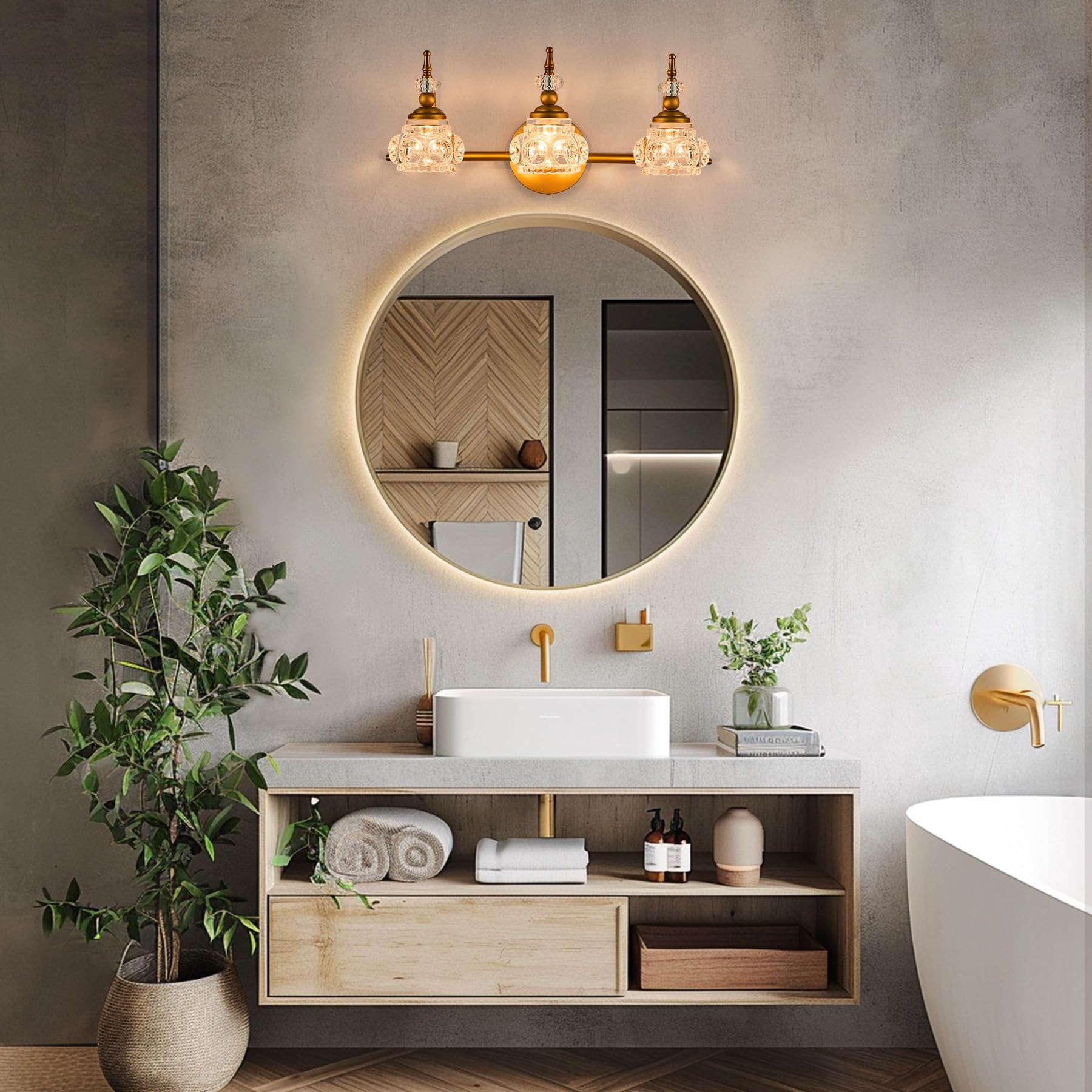 Snapklik.com : Bathroom Vanity Light Fixtures Gold Vintage Vanity ...