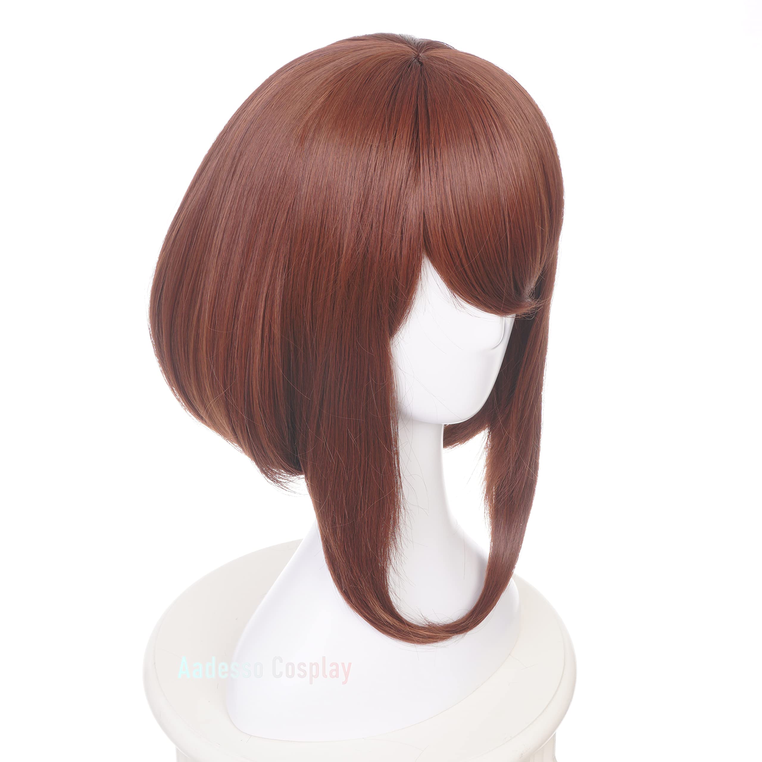 Aadesso Anime Ochaco Uraraka Cosplay Brown Wigs Short for My Hero Academia Cosplay Halloween Wigs