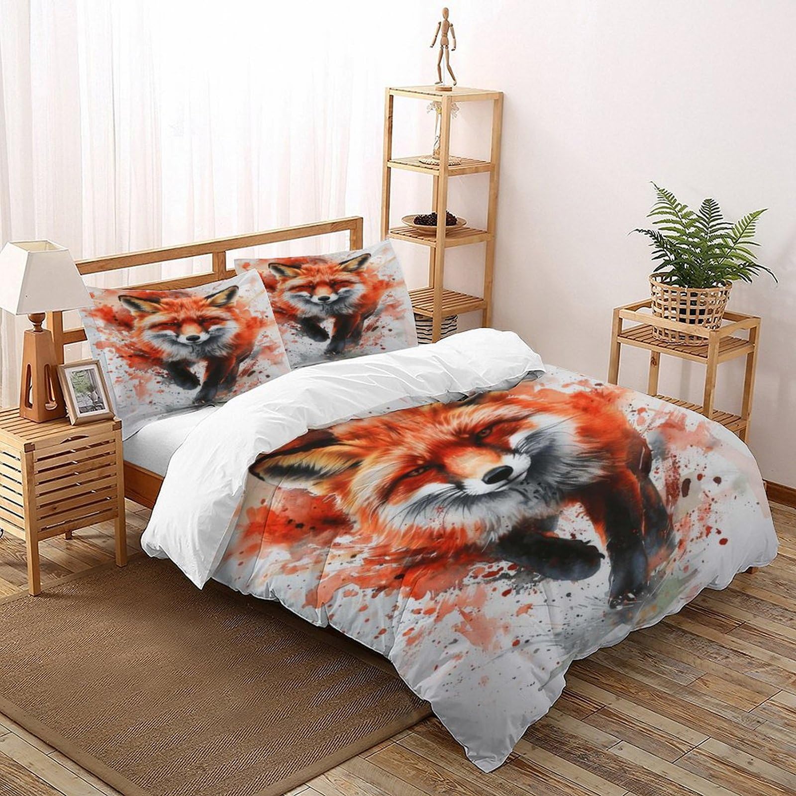Housse de couette 135x200cm microfibre thermorégulatrice motif ciel cosmique 3D