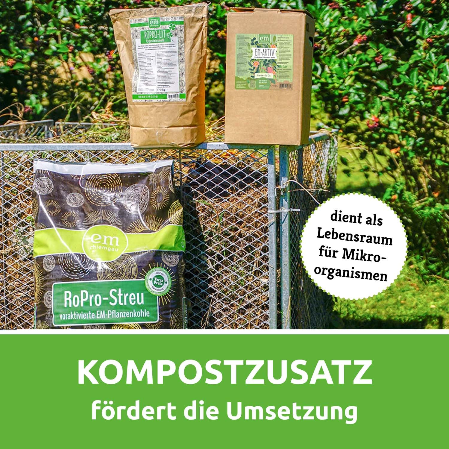 EM-Chiemgau Diabas Urgesteinsmehl fein [mit effektive Mikroorganismen] natürlicher Bodenaktivator, Wurzelaktivator, Kompostbeschleuniger & Staubbad oder Einstreu für Hühner, Zertifiziert (3x 7 kg)