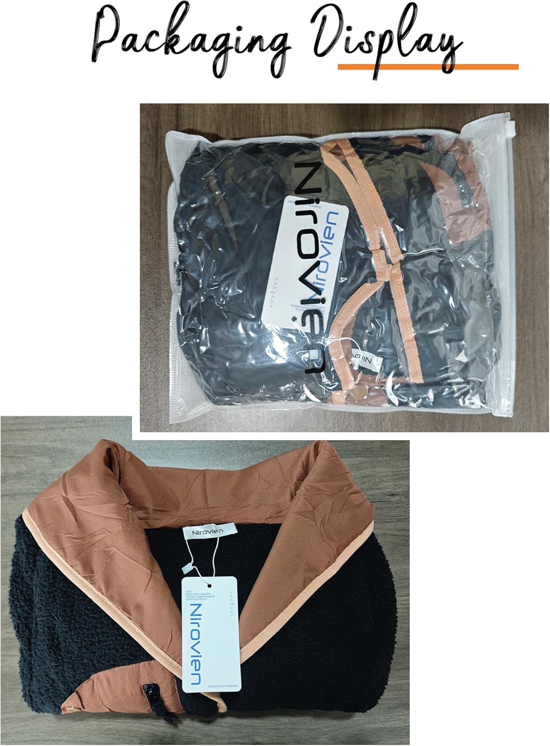 Nirovien Womens Fuzzy Fleece Jacket Colorblock Sherpa Jackets Shawl Winter Coats with Pockets Warm Outwear - Image 6