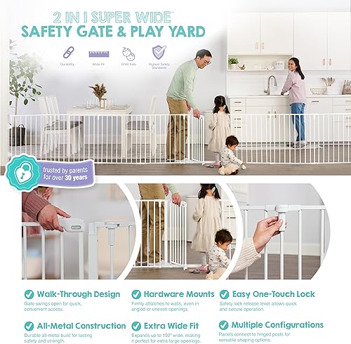 Regalo Safety 192" Super Wide Baby Gate & Play Yard — packaging and what arrives in the box