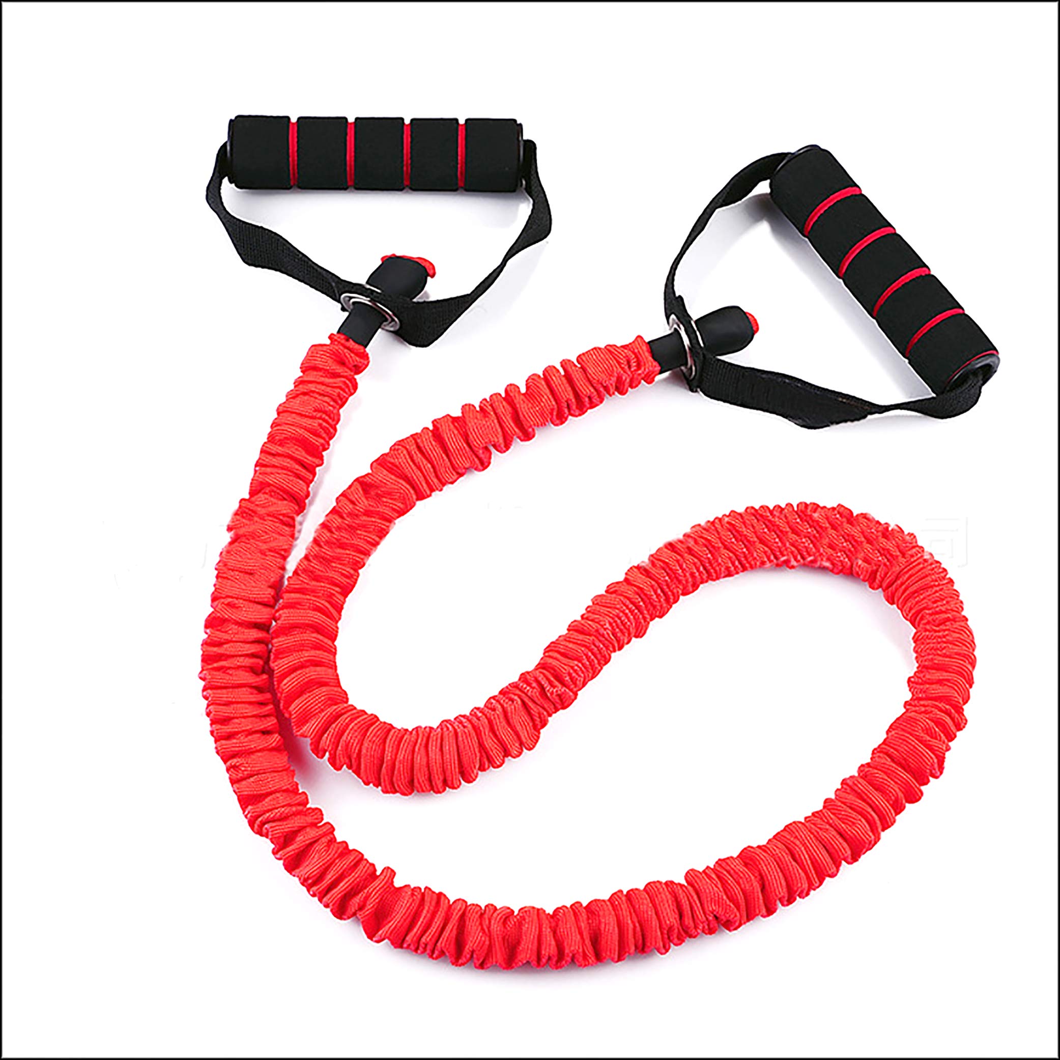 iSWEVEN 120 cm Exercise Resistance Band with Upgraded Handles Waist Training Pull Rope Fitness Tubes Fabric Cloth Covers Bands for Resistance Training, Physical Therapy, Home Workouts (20lbs, Red) (B08YRHNFCG) Amazon Price History, Amazon Price Tracker