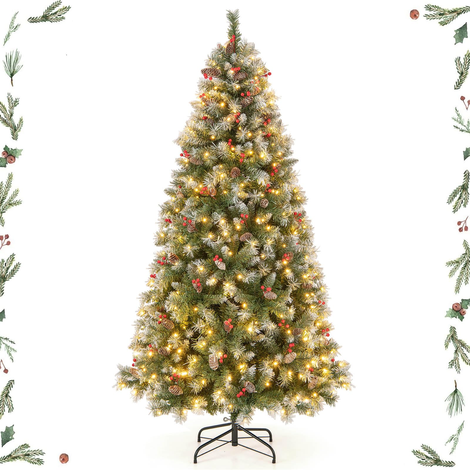 GYMAX Albero di Natale Automatico 230 cm, Abete Natale | FindTheDeal
