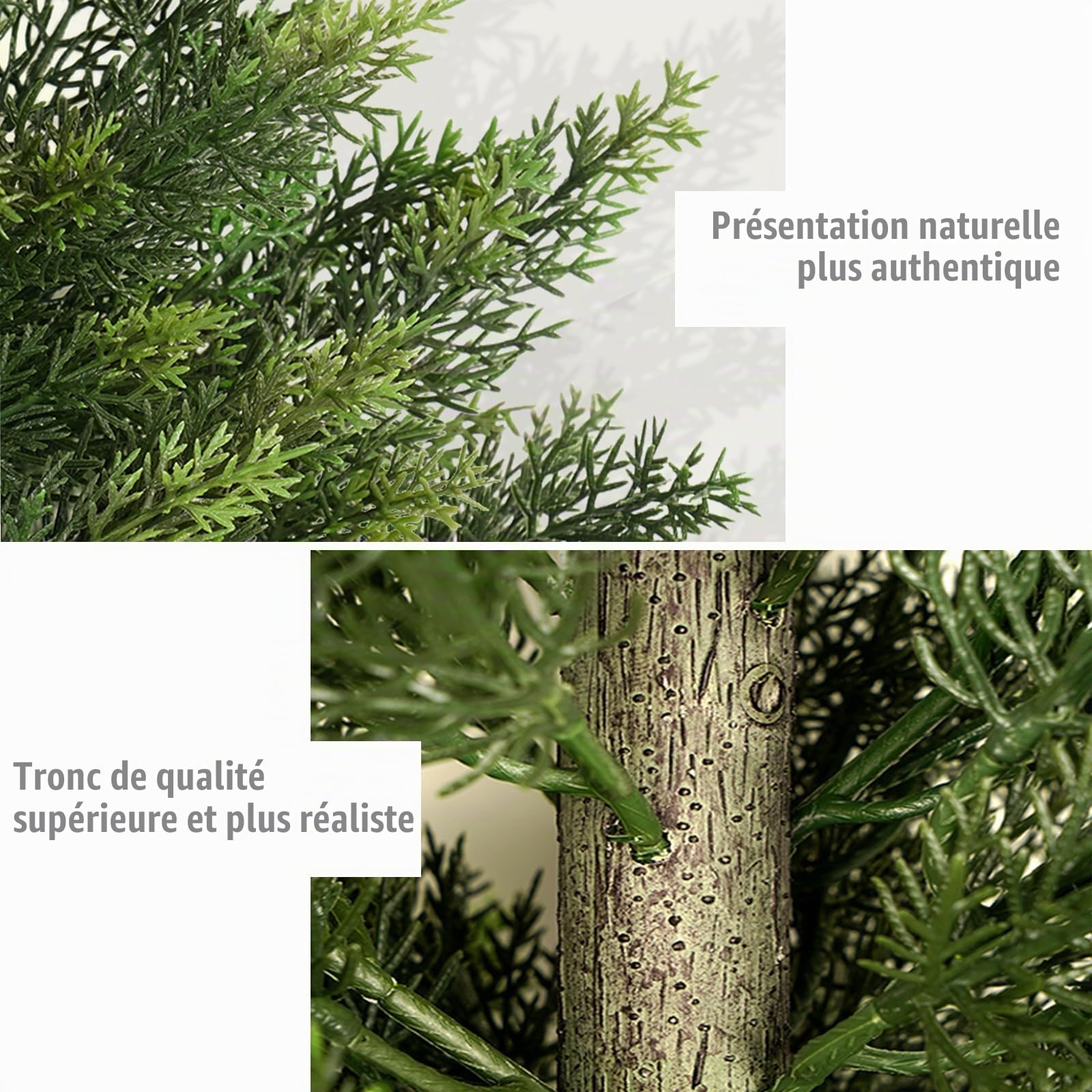 Vitalismo Plante Artificielle Extérieur Intérieur Faux Arbre Cèdre 90cm