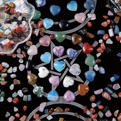 Miniatura 6 de 15 piezas de pequeños cristales naturales en forma de corazón curativo de 08 pulgadas mini piedras preciosas de chakra juego de mini bolsillo pulido