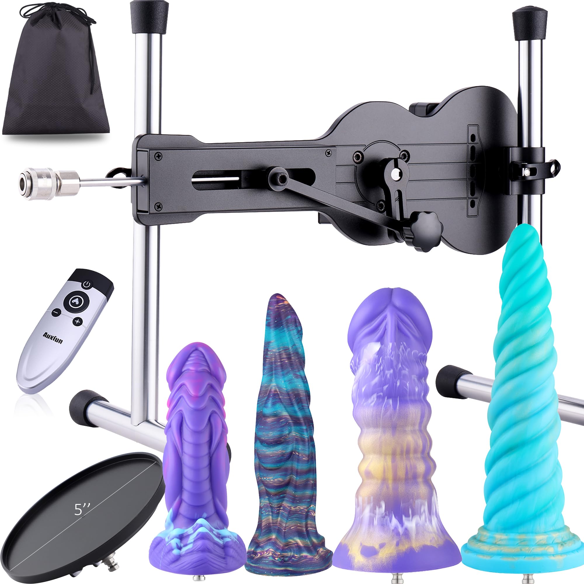 Sinloli Sex Machine inspiriert von der Form eines Ukuleles vereint Kraft, Eleganz und Kompatibilität mit einer großen Auswahl an Fantasy-Silikon-Zubehör.