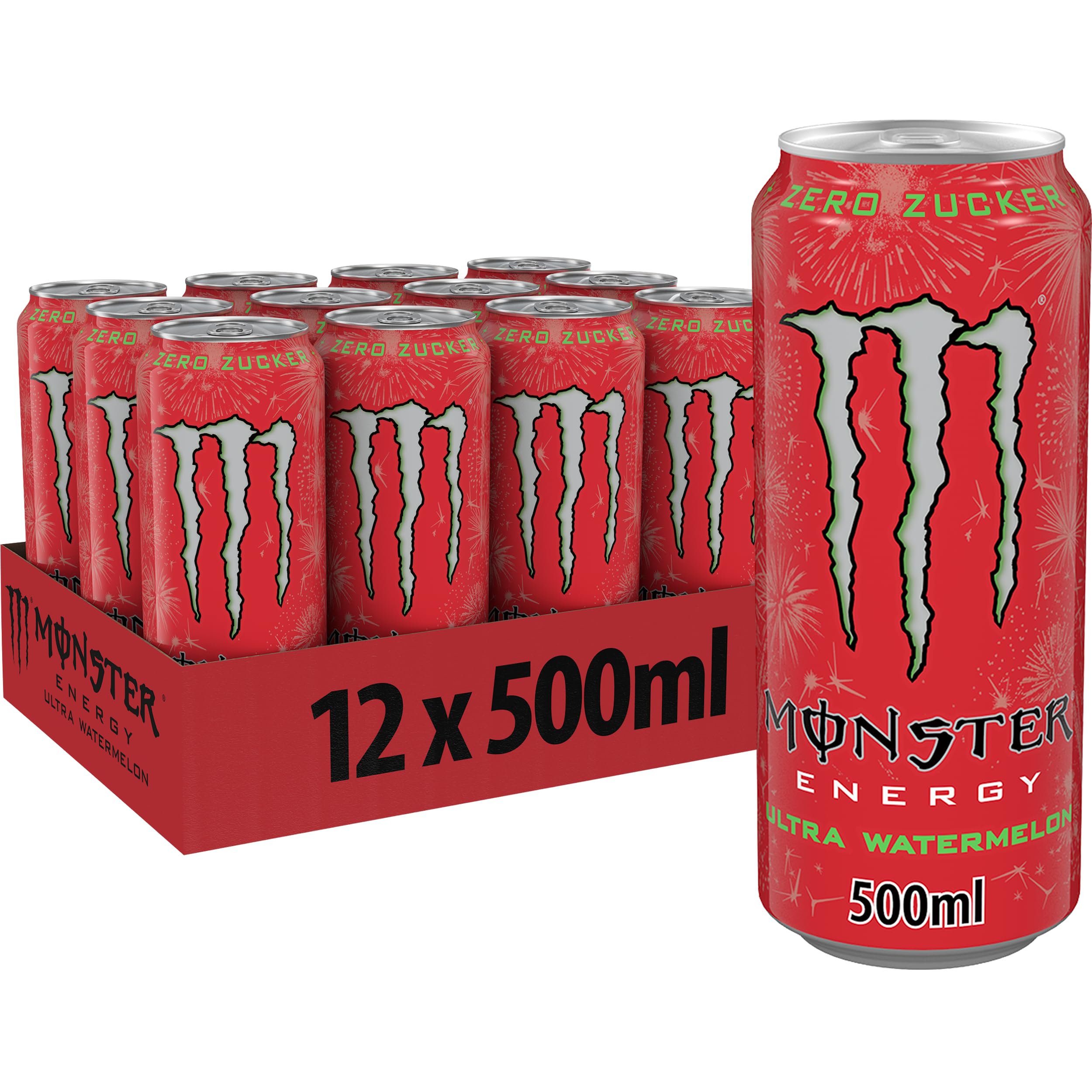 Monster Energy Ultra Watermelon – koffeinhaltiger Energy Drink mit Wassermelonen-Geschmack