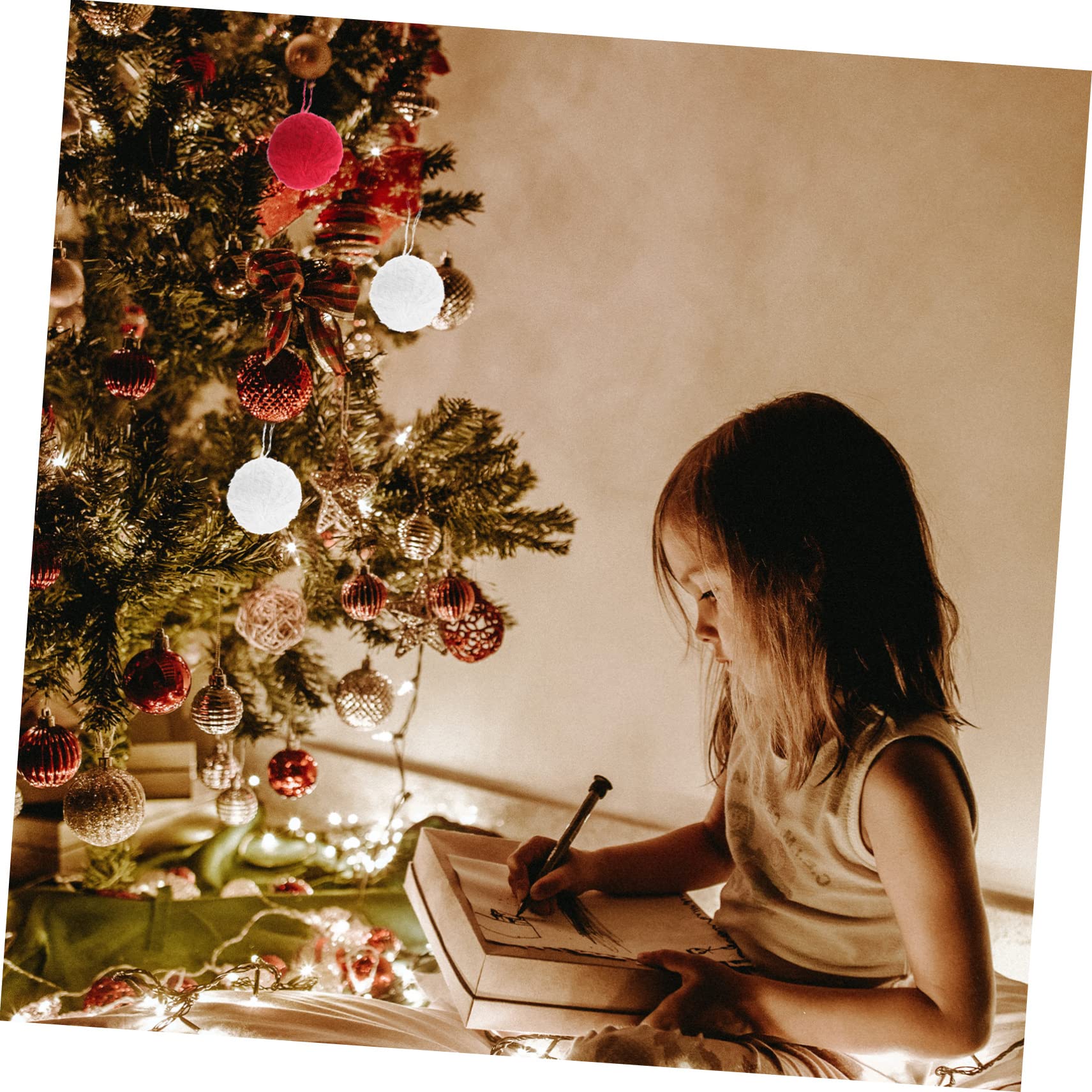 OUNONA 50stücke Teiliges Weihnachtsbaumkugeln Dekorative Weihnachtsornamente Für Festliche Feiern Und Partys Einzigartiger Christbaumschmuck