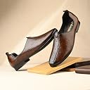 Vellinto VOHRA Cool Rajasthani Jutis Mojaris Nagra for Men Stylish Shoes Brown gallery image