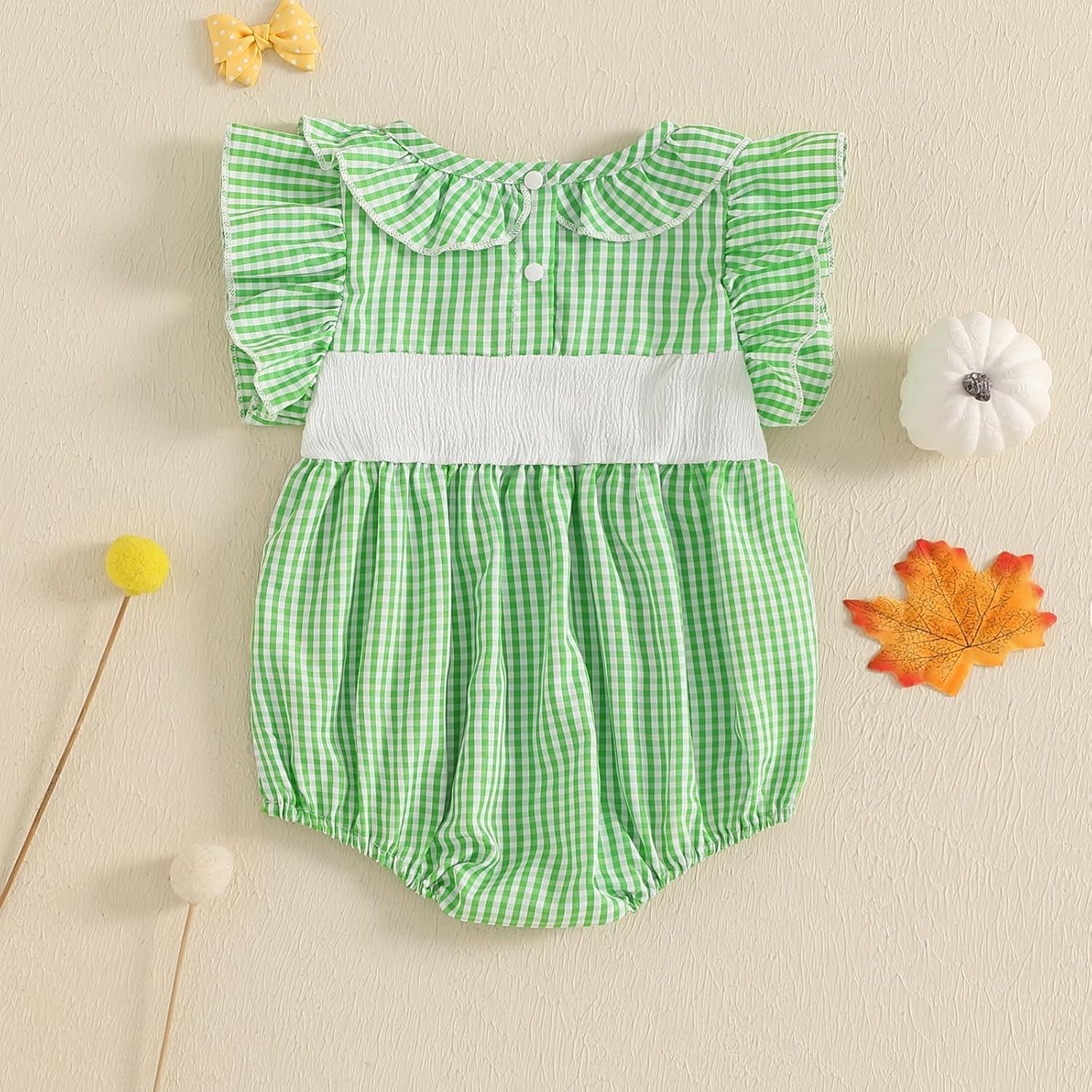 My First Christmas Baby Girl Outfit Infant Christmas tree Bubble Romper Smocked Onesie Fall Newborn Xmas Clothes - Image 7