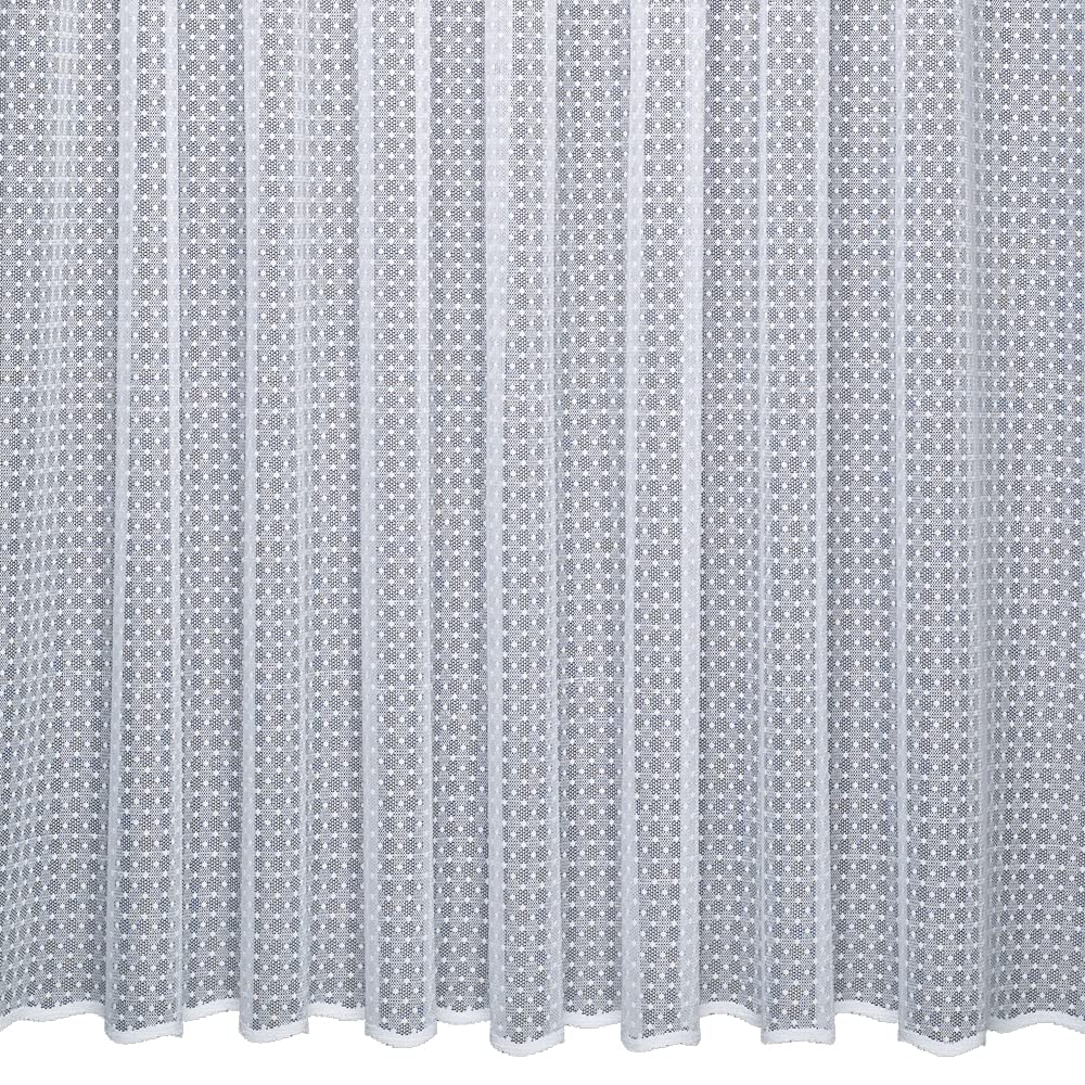 Silverthorn SOFT FURNISHINGS - Emily – A High Quality Sheer Net Curtain with Wavy Base. Sold by The Metre. (152cm Drop / 60 inch Drop)