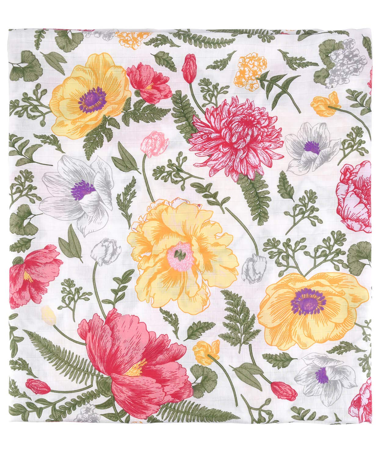 floral muslin swaddle blanket