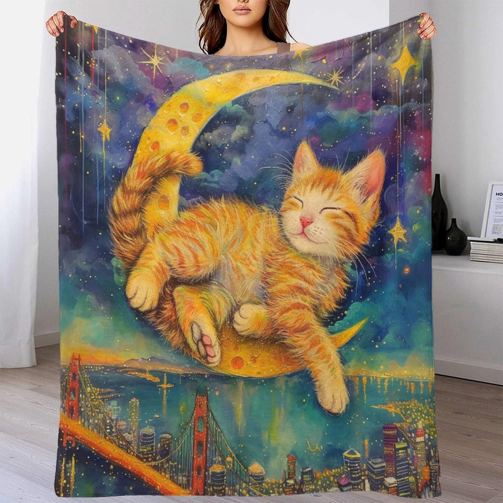 Coperta morbida in pile di flanella, ideale come regalo di compleanno per amici, familiari, regalo di Natale per amici e partner, coperta natalizia per divano e letto, 200 x 230 cm