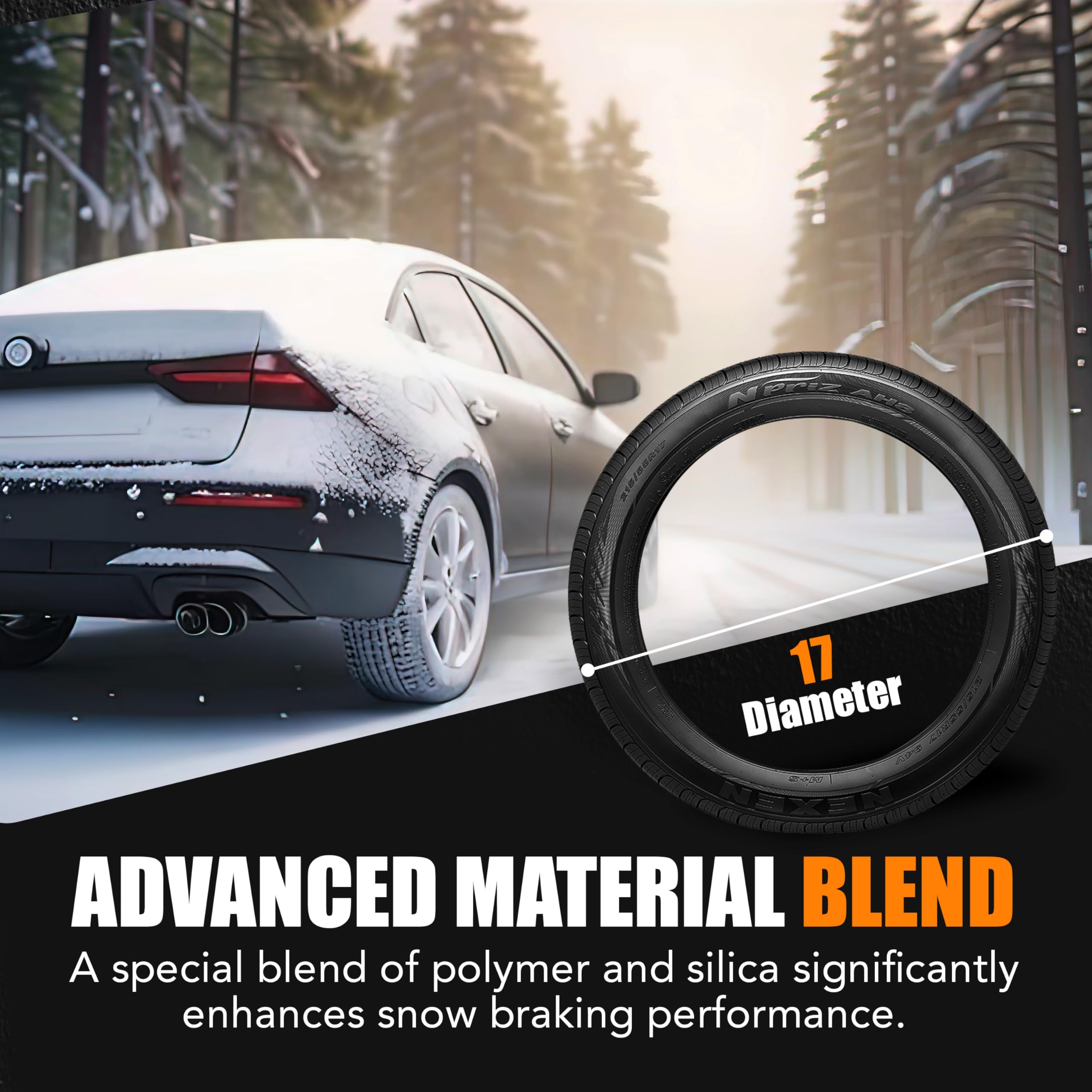 215/55R17 94V Nexen Npriz AH8 OE - Kona EV ('19~) / Soul EV ('19