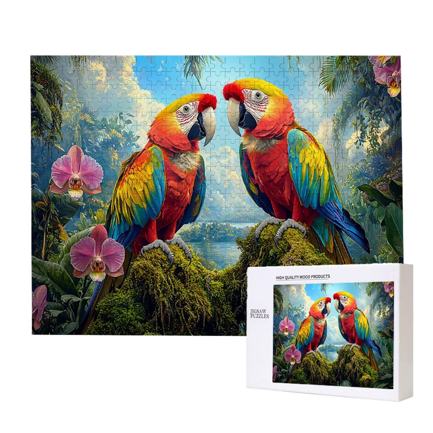 1500 Pezzi di Puzzle, pappagallo1500 Pezzi di Puzzle per Adulti, Regalo di Anniversario, Regalo di Natale, Decorazione Della Casa, Prevenzione Della Degenerazione Cerebrale Negli Anziani v-959