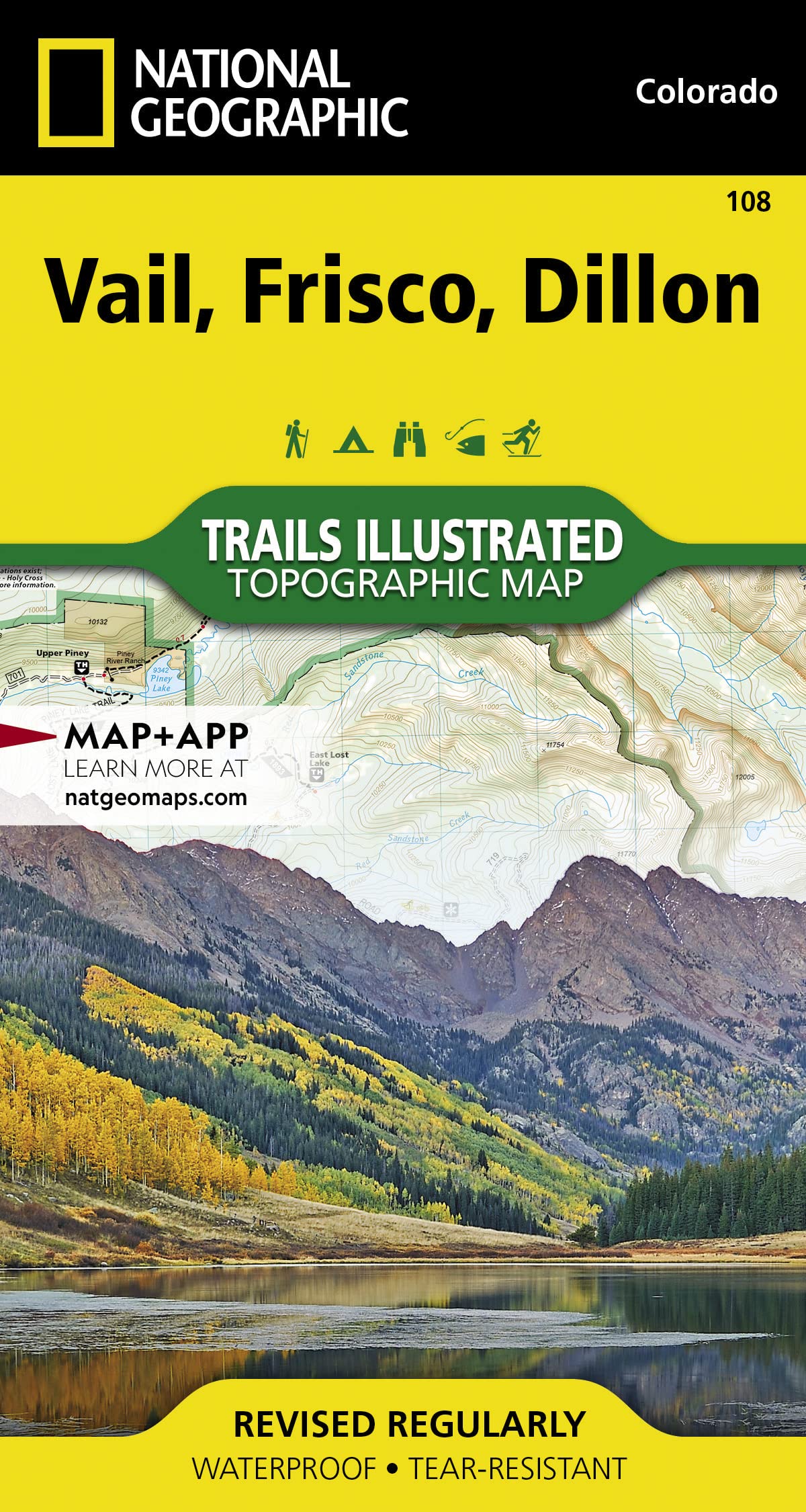 Vail, Frisco, Dillon Map (National Geographic Trails Illustrated Map, 108)