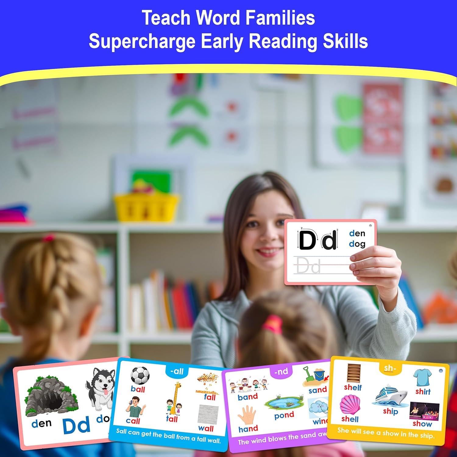 530 Learn to Read Write Spell Decodable Words with Pictures and Sentences, 154 Phonics Flash Cards for Kids Ages 3-10, Letter Sounds, CVC Words, Blends and Digraphs Preschool, Kindergarten, 1st Grade