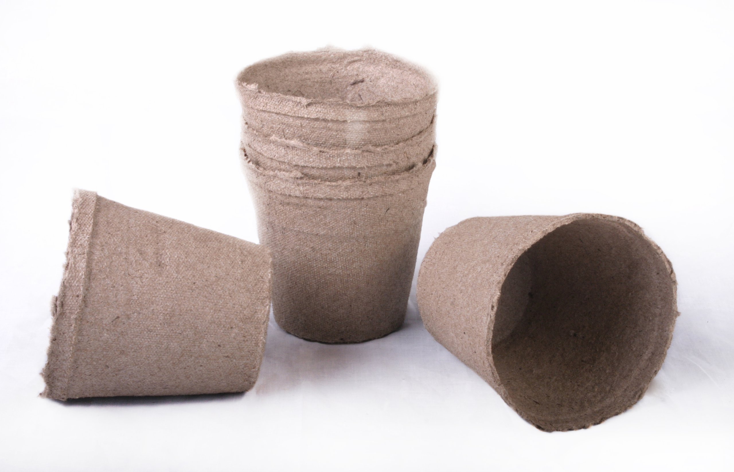 50 New Round Jiffy Peat Pots Size 4.5x4 ~ Pots are 4.5 Inch Round at The Top and 4 Inch Deep.