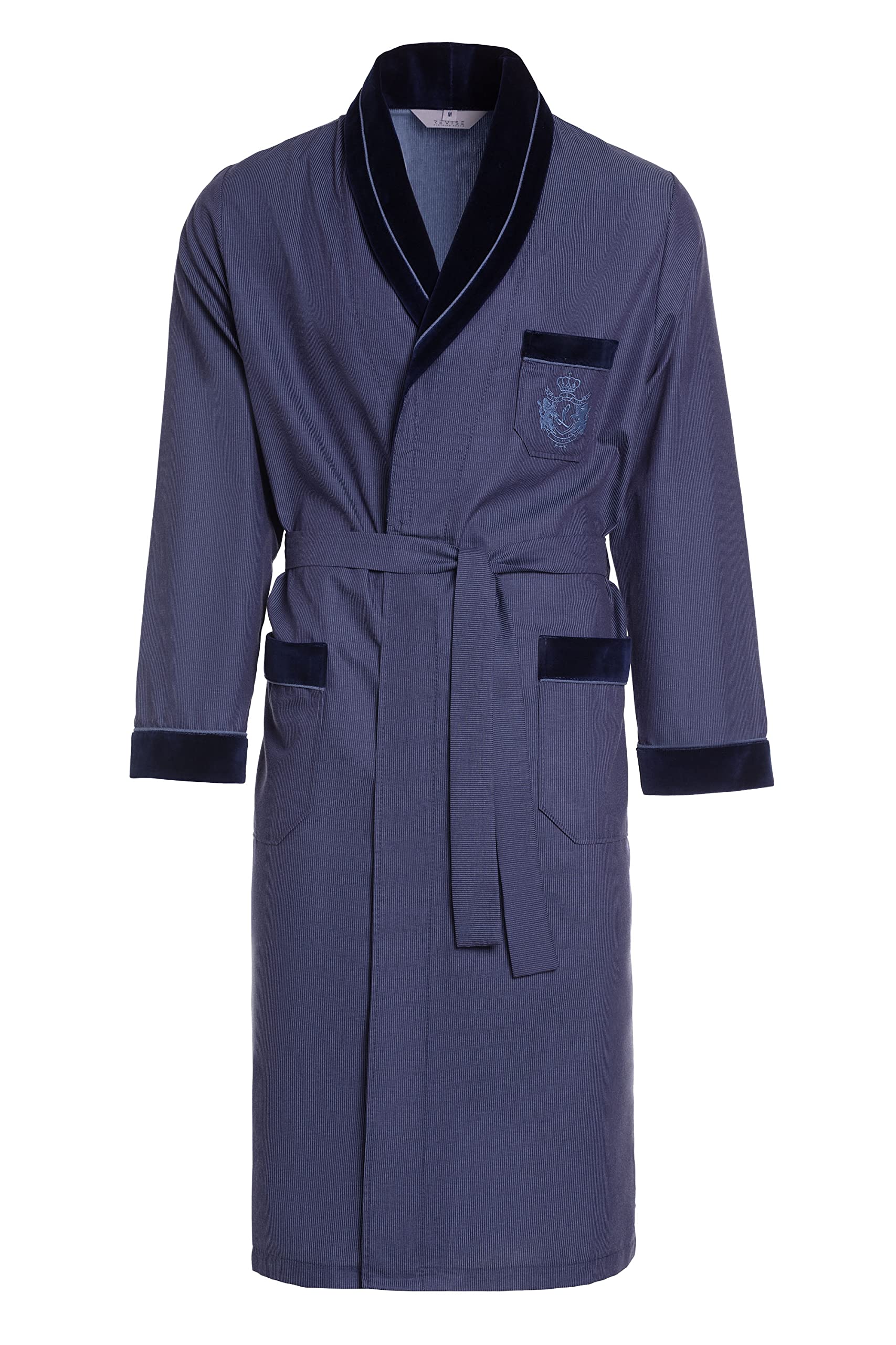 Revise RE-505 Elegancki bawełniany szlafrok męski – 100% bawełna