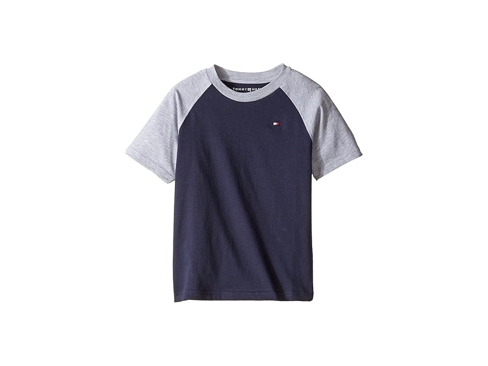 

Tommy Hilfiger Kids Gordon Short Sleeve Raglan Tee (Toddler/Little Kids) (TH Swim Navy) Boy's T Shirt, White
