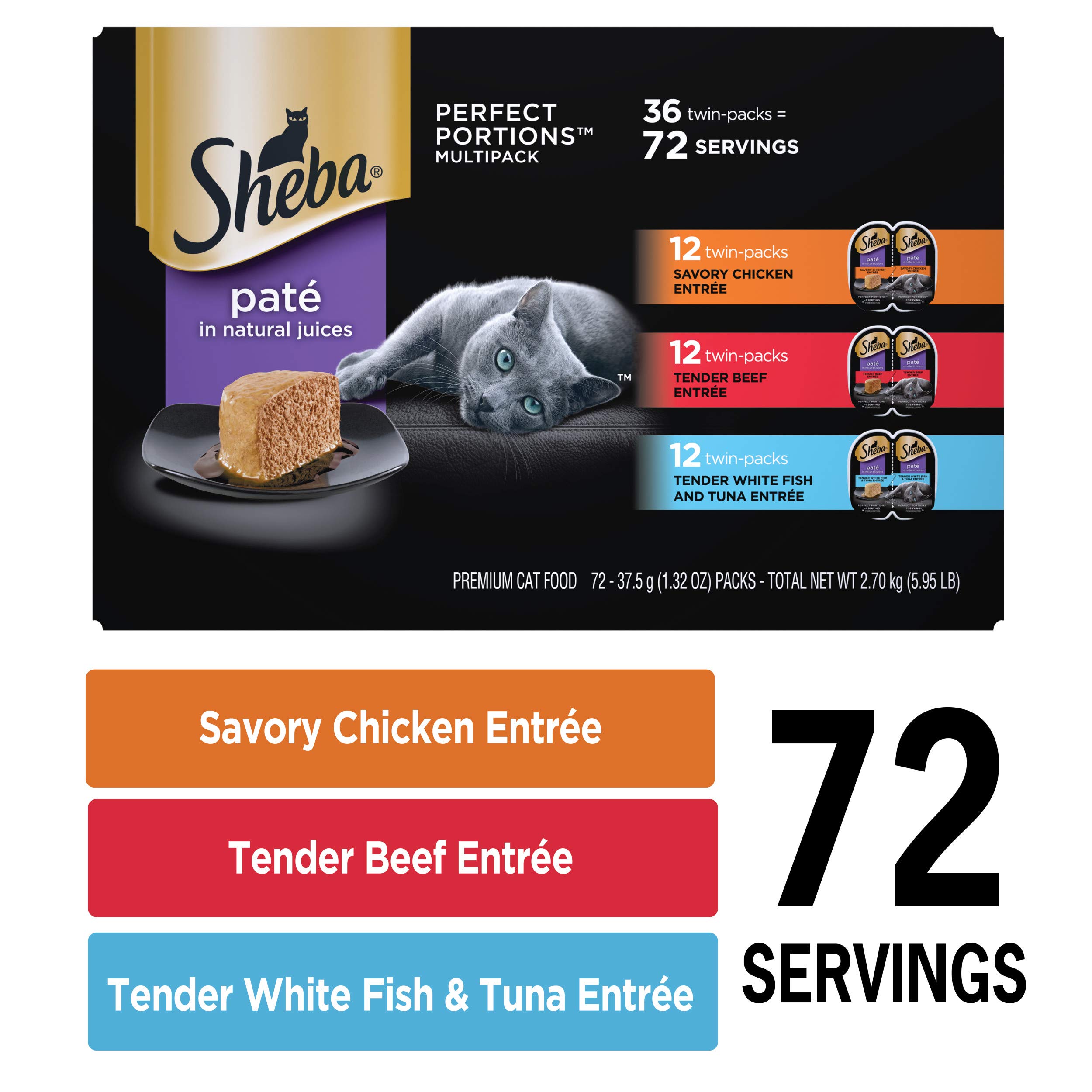 Buy Sheba Perfect Portions Paté Wet Cat Food Tray Variety Packs Online