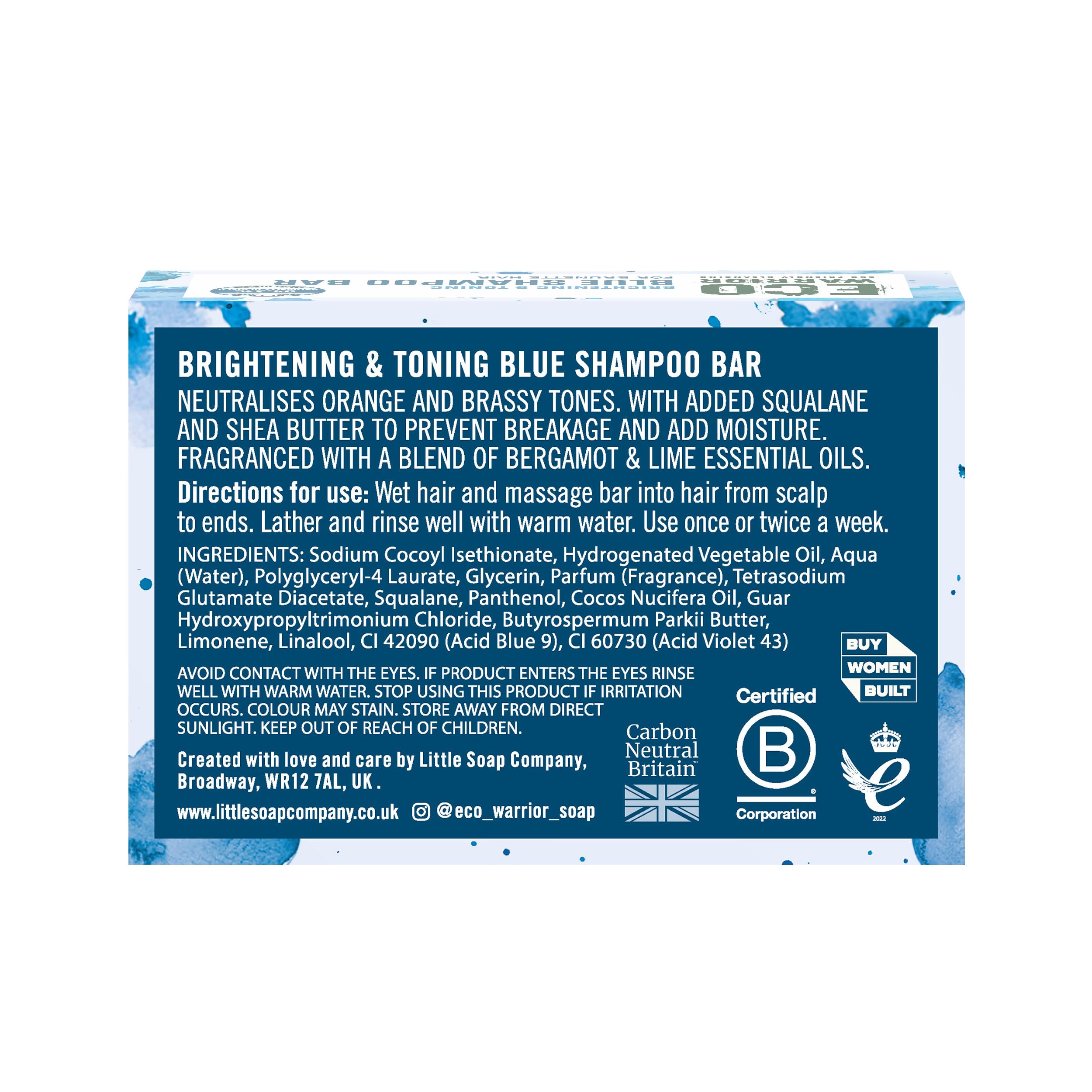 Eco Warrior Blue Shampoo Bar for Brunette Hair 100g, 100 g (Pack of 1) - Image 3