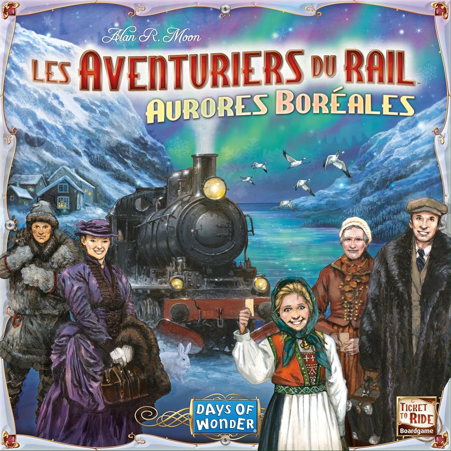 Les Aventuriers du Rail - Aurores Boreales Français - Juegos de mesa - Estrategia/Transporte - Juegos para la familia - A partir de 8 años - 2 a 5 jugadores - Tiempo de juego de 45 a 60 minutos