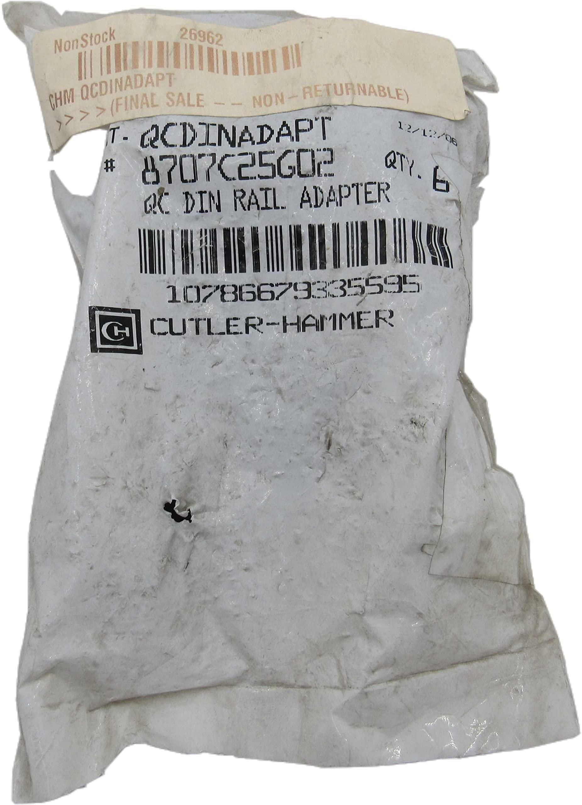 Eaton / Cutler Hammer QCDINADAPT DIN Rail Adapter, Type C,