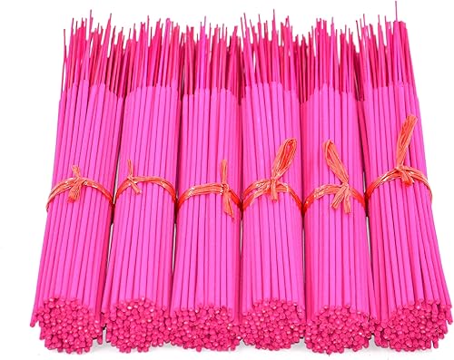 Miniatura 9 de 100 varillas de incienso sin perfume (rosa) de 11 pulgadas, 100% natural de joss y bambú de 11 pulgadas en blanco punk, para hacer incienso de