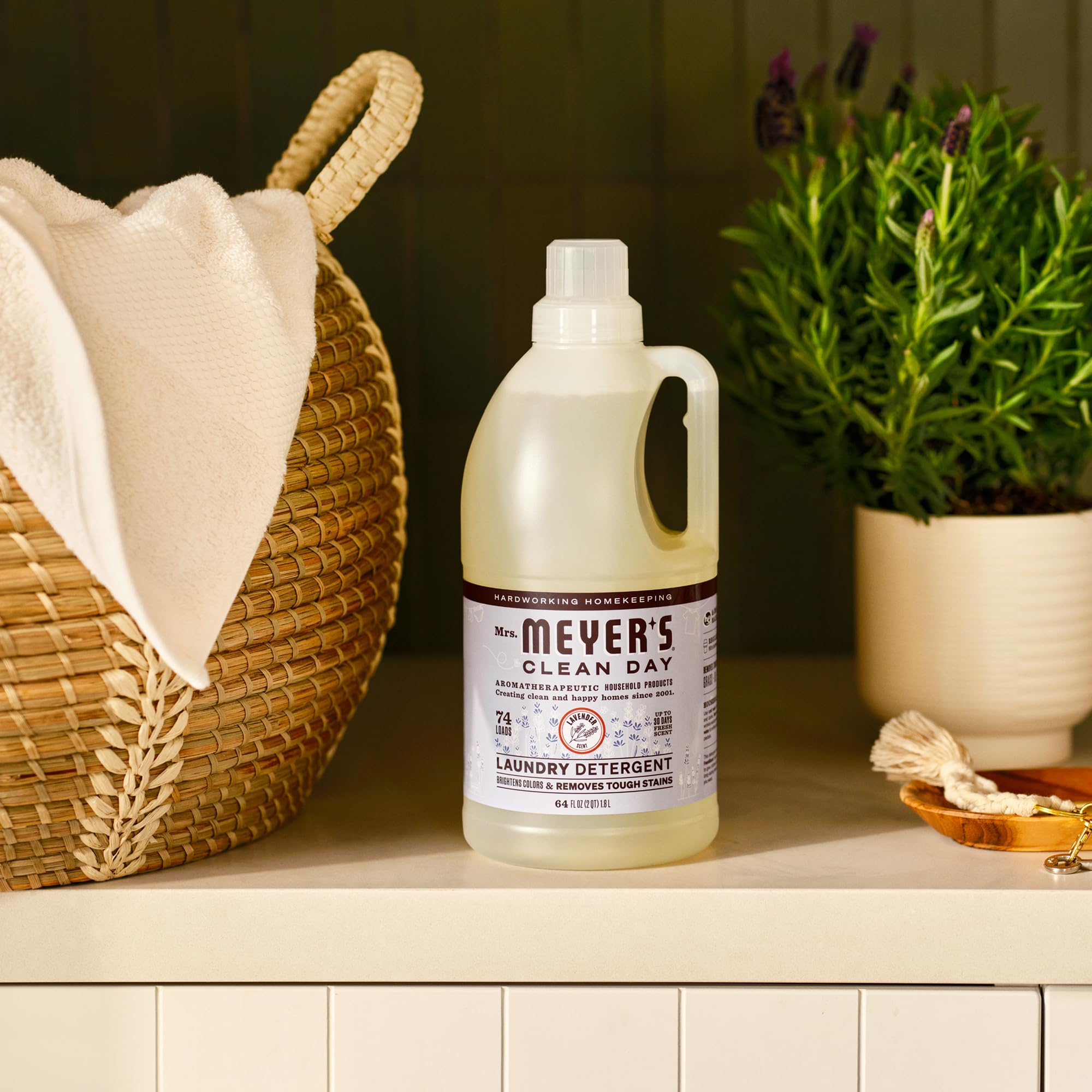 Mrs. Meyer's Clean Day HE - Detergente liquido per bucato, lavanda, flacone da 1814 ml