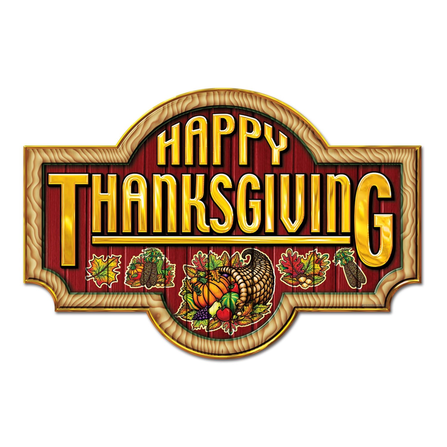Beistle Multi Happy Thanksgiving Sign Cutout - Single