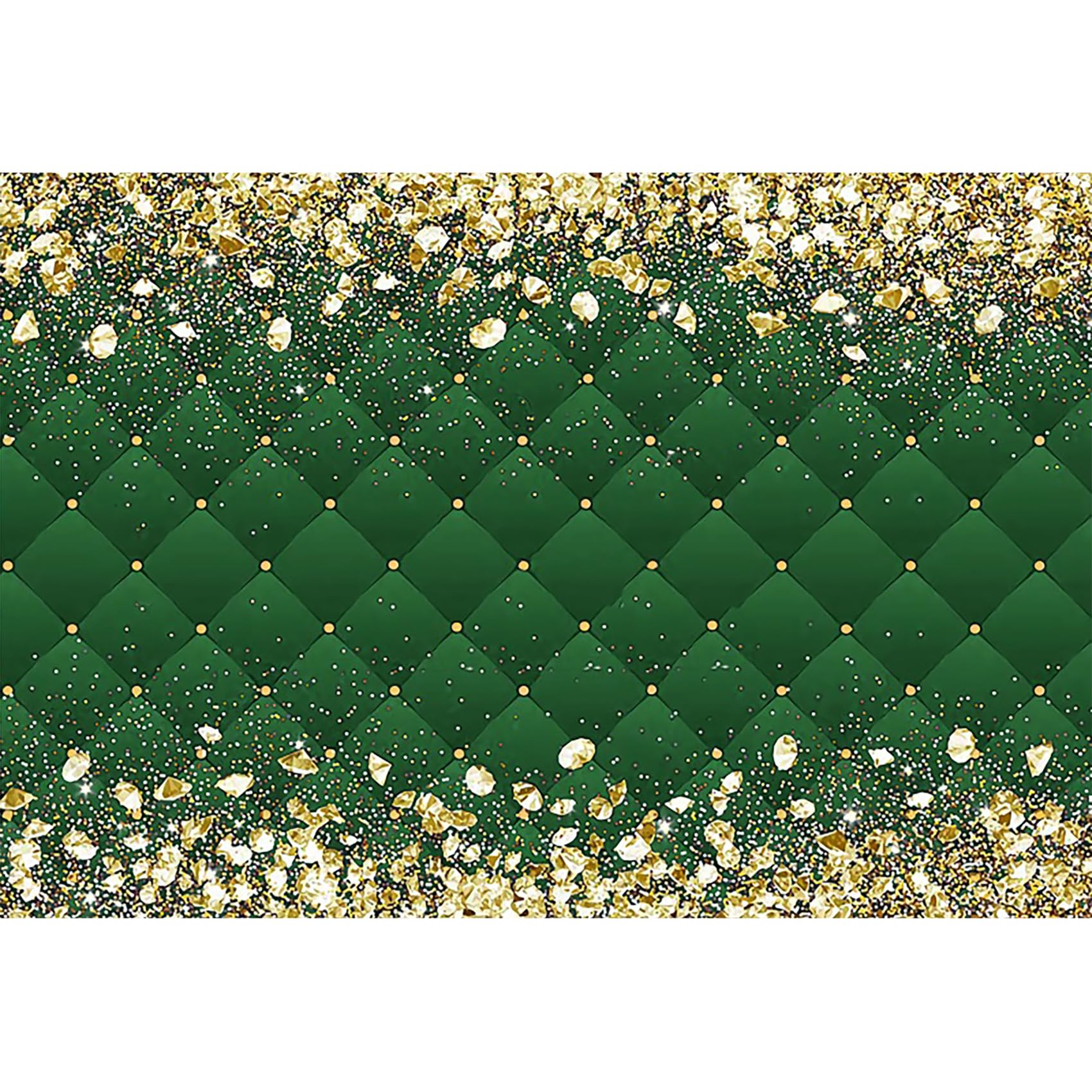 Renaiss 7x5ft Gold and Green Royal Theme Backdrop Prince Princess Birthday Baby Shower Photography Background Glittering Golden Diamonds Bridal Shower