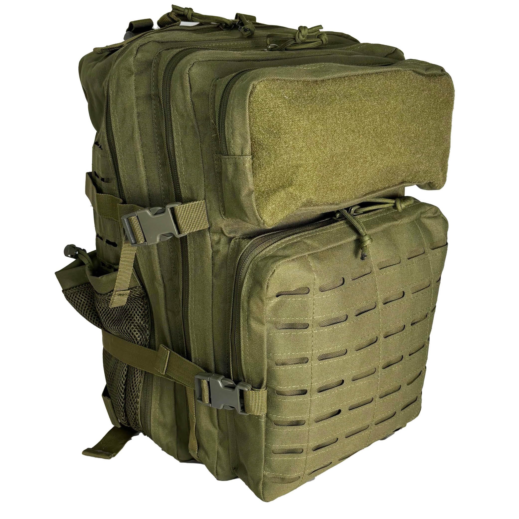 Plecak taktyczny, duży, 45 l, dla policji, ochrony, na kemping, wędrówki, do aktywności na świeżym powietrzu, polowania, survivalu, trekkingu, fitnessu – plecak wojskowy MOLLE z kieszenią