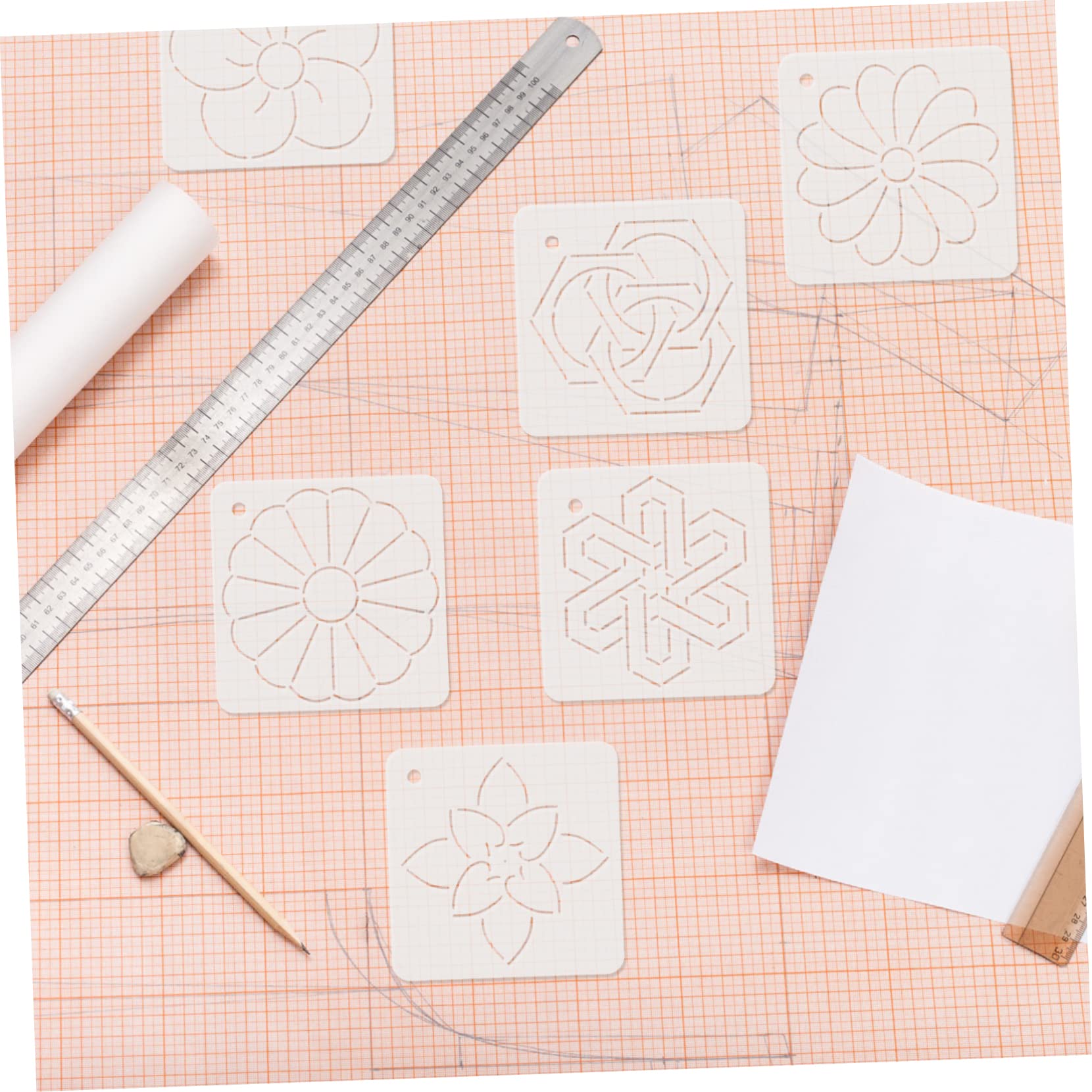 Operitacx 18piezas Plantillas De Acolchado Acrílicas Para Manualidades Herramientas De Costura Plantillas De Patchwork y Dibujo Accesorios De Bordado Alta Durabilidad y Versatilidad