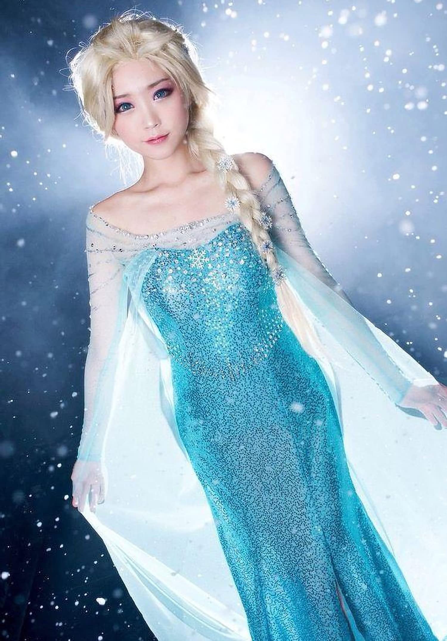 Costume da per donna, Abito da principessa Abito elegante blu Costume di carnevale Donna Festa di Natale Cosplay Halloween，blu,S-2XL