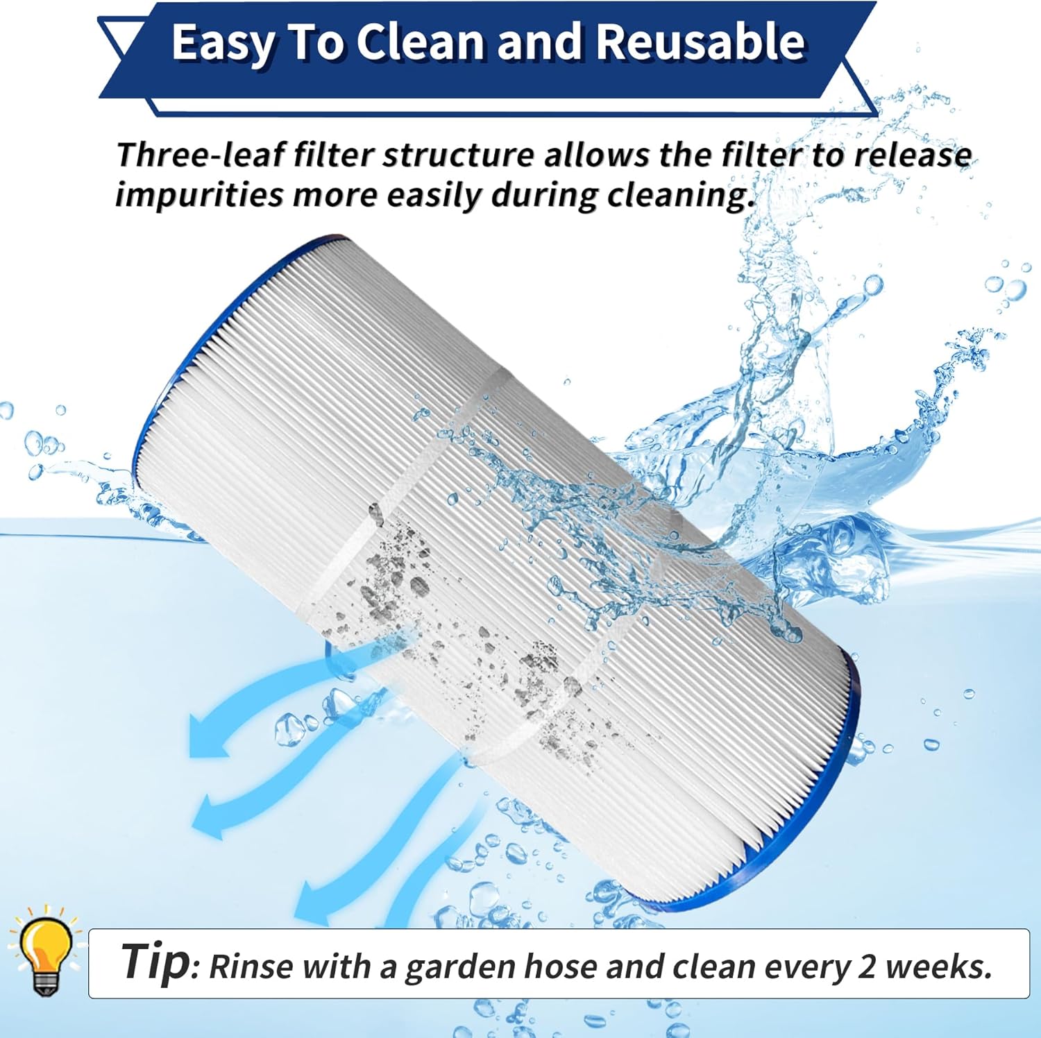 6541-397 Pool Spa Filter Cartridge,Compatible with Sundance 880 Spa Filter Series (2009-2023), AK-80802, FC-2772, Optima, Cameo Includes Outer Filter 6473-165 and Inner Filter 6473-164,80 sq