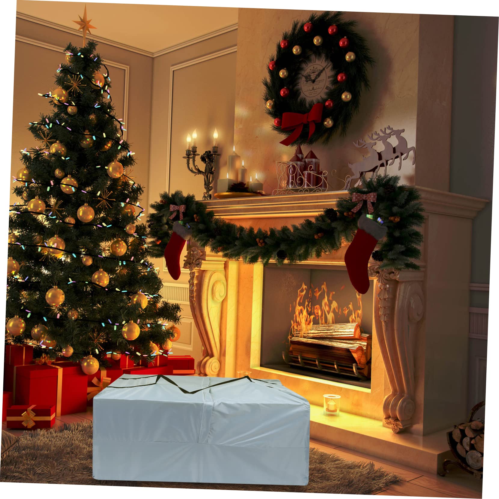 SHOWERORO 1pc Christmas Tree Storage Bag Furniture Storage Pouch for Organization Capacity Christmas Tree Container for Cushions Quilts and Holiday Decor