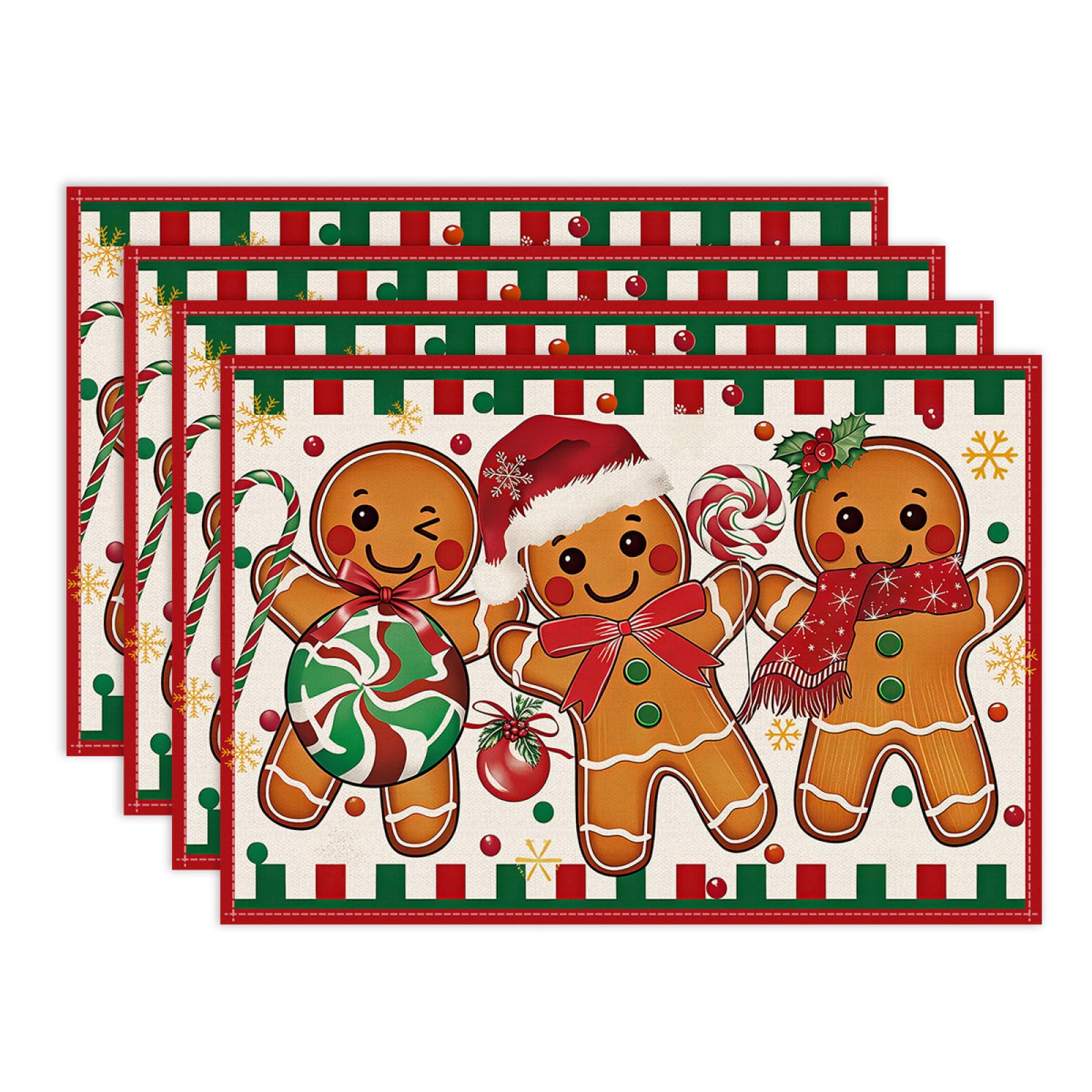 Tischsets Abwaschbar Gelbe Cartoon Hitzebeständig Tischset rutschfest 6 Stück Platzset 45x30cm,platzdeckchen PVC Abgrifffeste Platzsets für Hause Küche Restaurant und Hotel