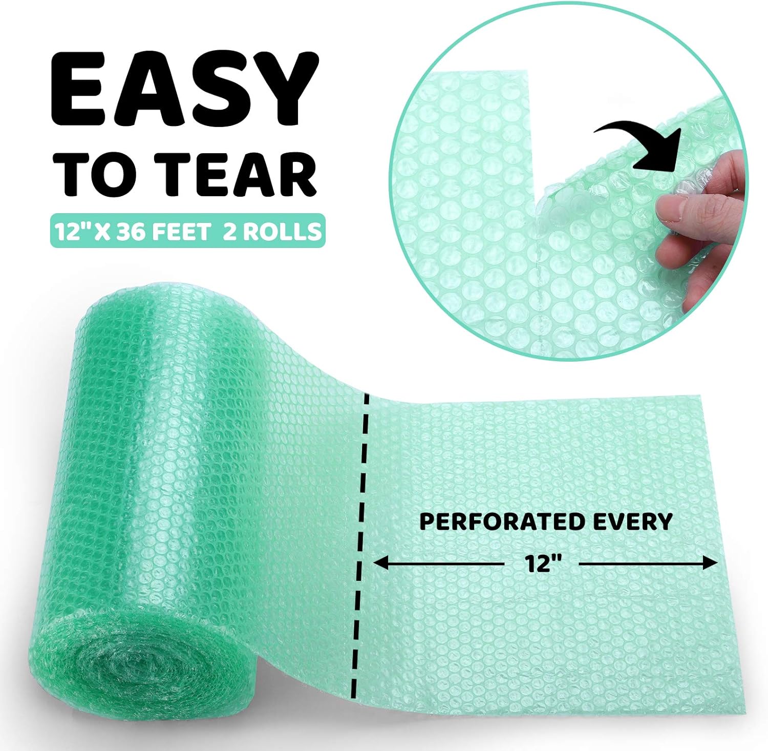 Metronic Bubble Cushioning Wrap Roll 12x72 FT Anti-Static Bubble Roll 12×12", 2 Rolls Air Bubble Cushioning Roll, 20 Fragile Sticker Labels,Moving Supplies Cushioning Wrap for Packing Shipping Boxes : Office Products