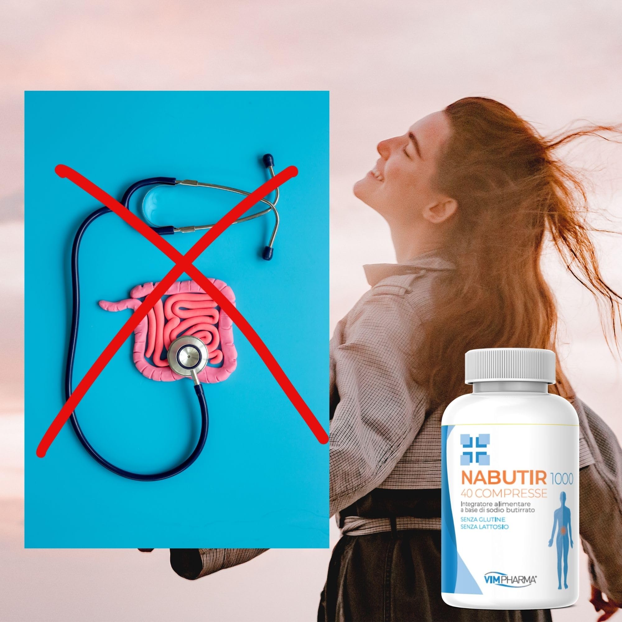 Vimpharma Nabutir 1000 Butirrato di Sodio – Integratore per il Benessere Intestinale – 100 compresse – Alta Efficacia e Concentrazione – Formato Convenienza – Made in Italy