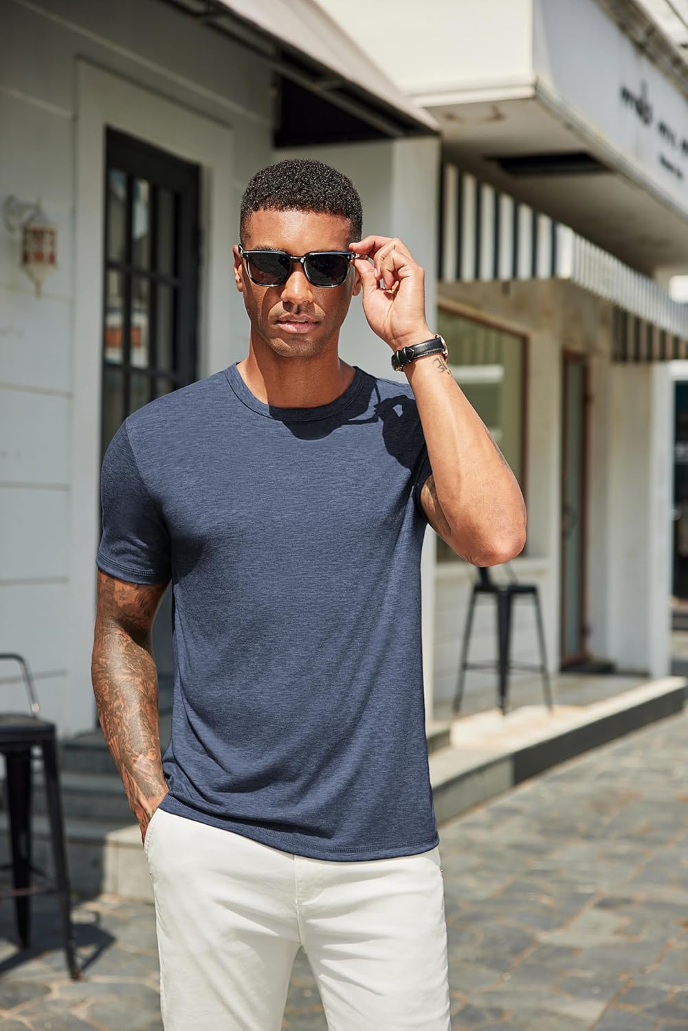 COOFANDY Men's T Shirts Short Sleeve Soft Crew Neck Lightweight Tee Shirts Casual Summer Basic Tops