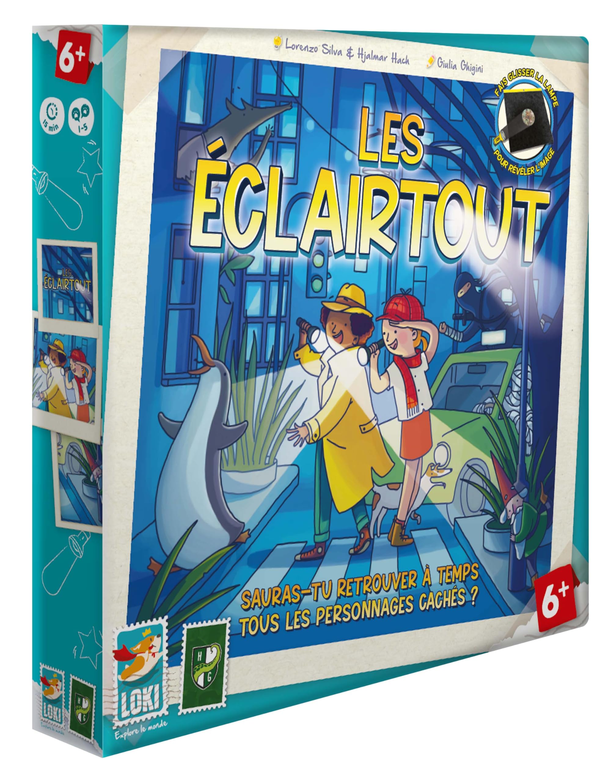 Loki Explore – Les Éclairtout – Version Française – Jeu d'Observation avec Lampe Magique – Rapidité & Recherche Visuelle – 1 à 5 Joueurs – 15 Min – 6 Ans et +