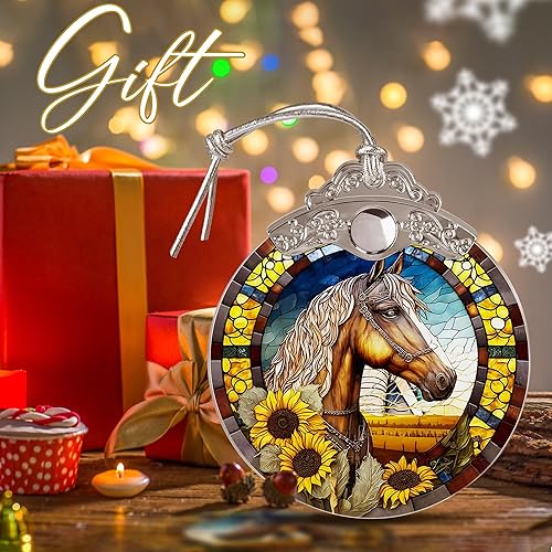 Miniatura 8 de Adorno de Navidad de caballo  Decoración colgante de caballo de Jocidea  Decoración de árbol de Navidad de caballo  Adorno de caballo  Decoraciones