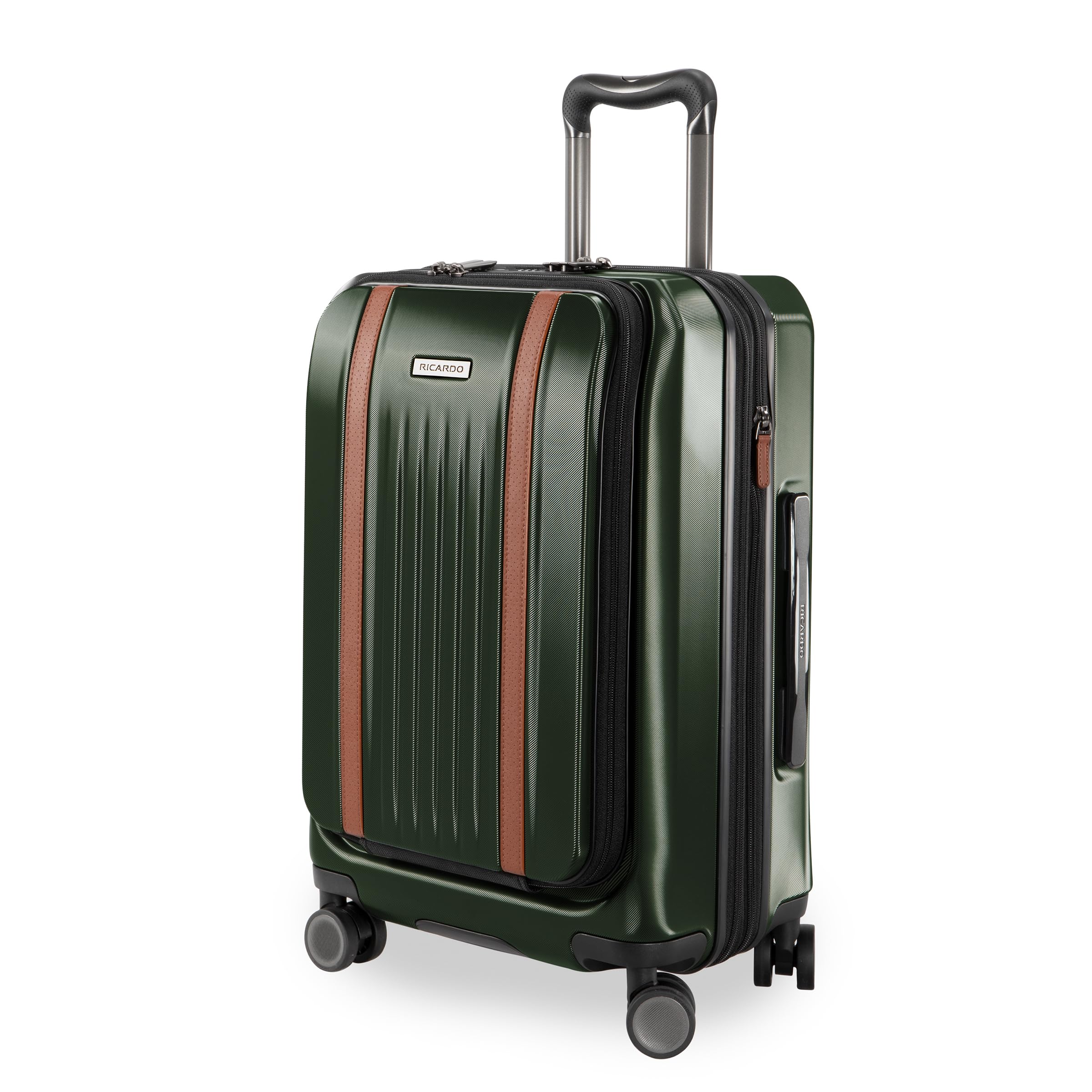 Ricardo Beverly Hills Montecito 2.0 Hardside Front Opening, Dual Spinning Wheels, Expandable with Comfort Grip for Easy Packing and Moving, Men and