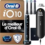 Oral-B iO Series 10 Electric Toothbrush with 3 Replacement Toothbrushes, 7 Cleaning Modes, iOSense, Colour Display & Charging Travel Case, Black - 1