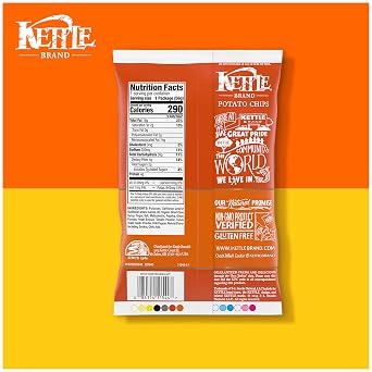 Kettle Brand Potato Chips, Backyard Barbeque Kettle Chips, Snack Bag, 2 Oz (Pack of 6)