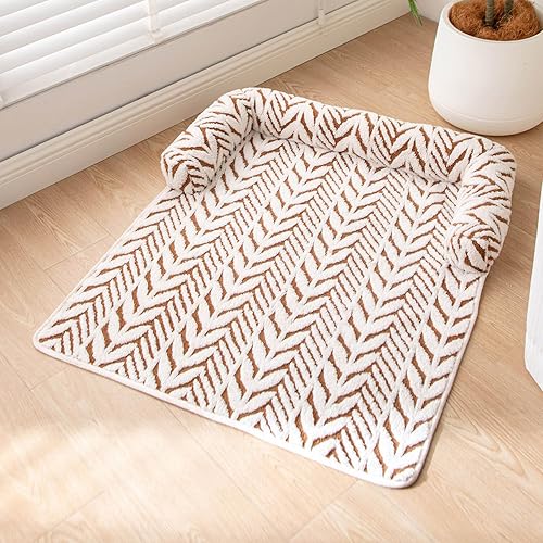 Hruile Tapete calmante para sofá cama para perro, cama de felpa esponjosa para gatos