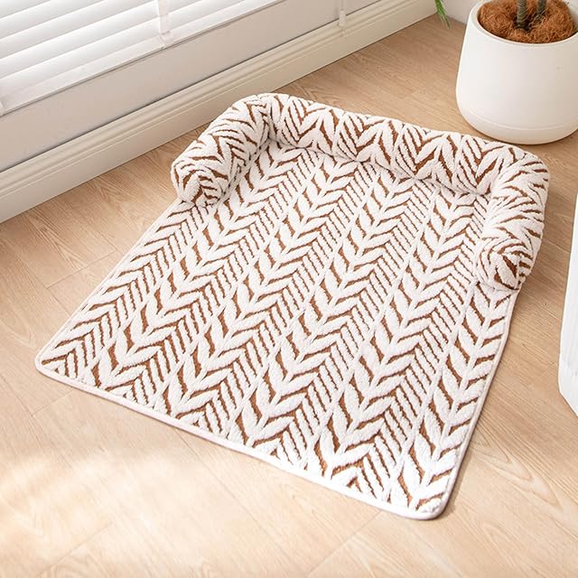 Hruile Tapete calmante para sofá cama para perro, cama de felpa esponjosa para gatos