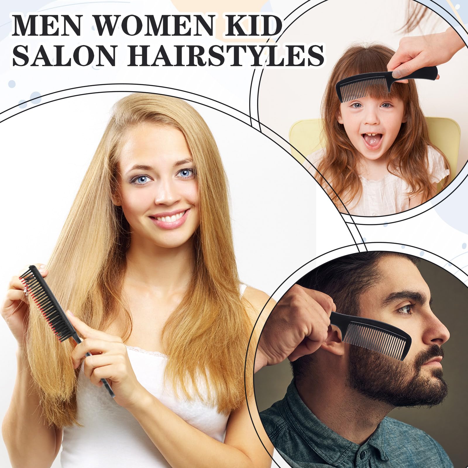 Baderke Juego de 200 cepillos de pelo envueltos individualmente para personas sin hogar, cepillo desenredante a granel, peines anchos para cabello rizado, adecuado para mujeres, hombres, niños